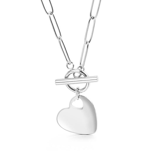 Conjunto de Pulsera y Collar de Acero Titanio con Corazón de Durazno para Mujer - Image 17