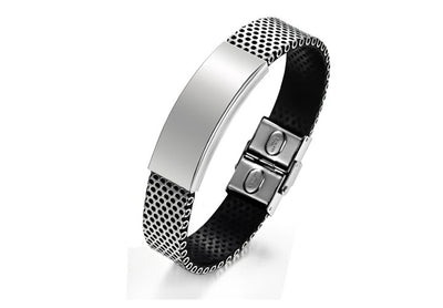 Pulsera de Cuero y Titanio para Hombre - Image 5