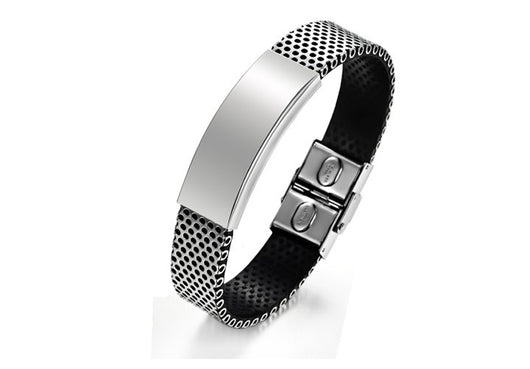 Pulsera de Cuero y Titanio para Hombre - Image 5