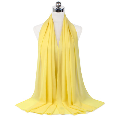 Pañuelo Hijab Burbuja Perla Monocromático en Chifón - Image 10