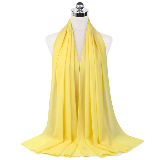Pañuelo Hijab Burbuja Perla Monocromático en Chifón - Image 10