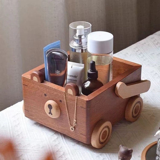 Carrito Organizador de Madera Maciza para Peluches y Juguetes - Image 2