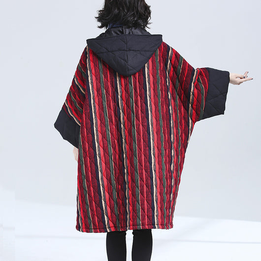 Abrigo Acolchado Suelto Estampado Talla Grande - Image 9