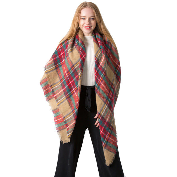 Chal Doble Cara Reversible para Mujer - Abrigo Versátil Otoño Invierno Talla Grande