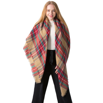 Chal Doble Cara Reversible para Mujer - Abrigo Versátil Otoño Invierno Talla Grande