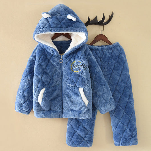 Pijama Infantil Franela Acolchada Triple Capa con Forro de Terciopelo - Image 3