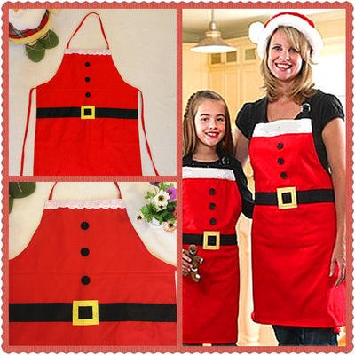 Delantal Navideño Rojo para Mujer - Perfecto para Cocina y Regalos