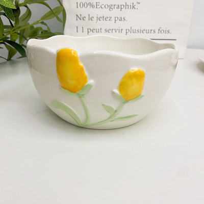 Plato Pastelero Flotante Tulipán Amarillo Tono Suave - Image 8