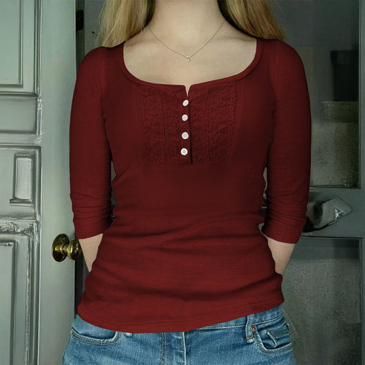 Camisa Base Clásica de Botones y Manga Larga para Mujer - Image 2