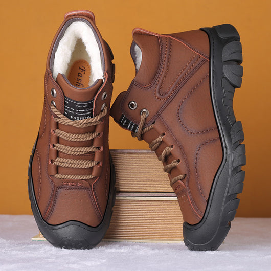Zapatos de Invierno para Hombre con Forro de Terciopelo y Algodón Grueso - Image 15