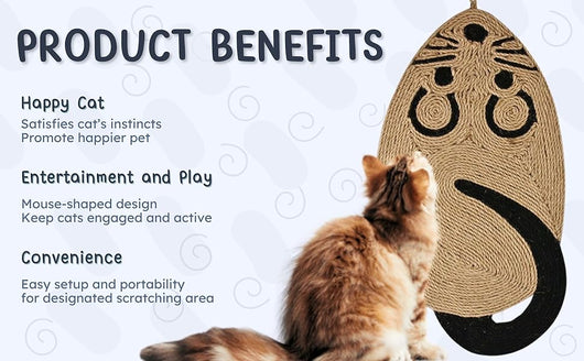Rascador para Gatos de Sisal con Forma de Ratón - Protector de Muebles - Image 9