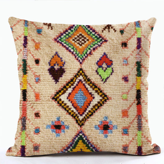 Funda de Almohada Bohemia con Estampado Étnico - Image 23