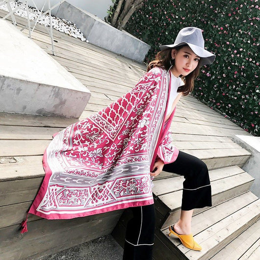 Pareo Étnico de Algodón y Lino - Toalla de Playa Oversized para Viajes - Image 17