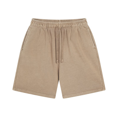 Shorts Deportivos de Algodón Puro Teñidos con Patrón Vintage Lavado - Image 16