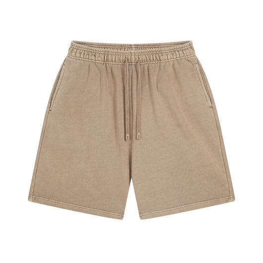 Shorts Deportivos de Algodón Puro Teñidos con Patrón Vintage Lavado - Image 16