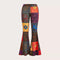 Pantalones Bootcut Ajustados con Estampado Abstracto Moderno