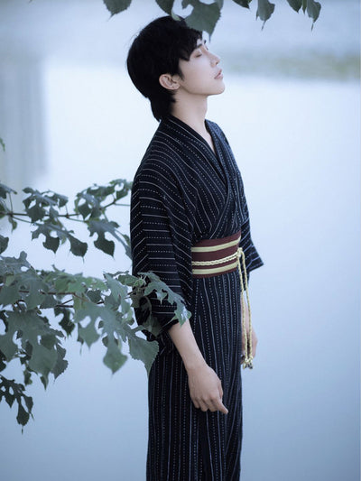 Yukata Japonés de Verano para Hombre - Ropa de Descanso Tradicional - Image 7