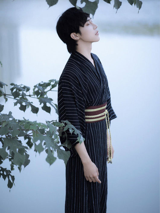 Yukata Japonés de Verano para Hombre - Ropa de Descanso Tradicional - Image 7