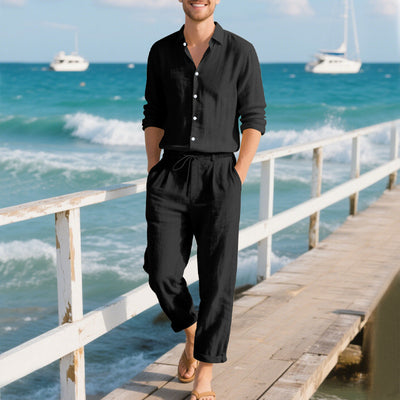 Conjunto de Dos Piezas: Camisa Suelta de Manga Larga y Pantalón Cómodo - Image 19