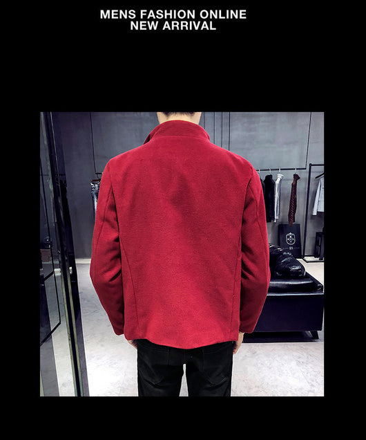 Abrigo de Lana Estilo Hong Kong para Hombre - Image 28