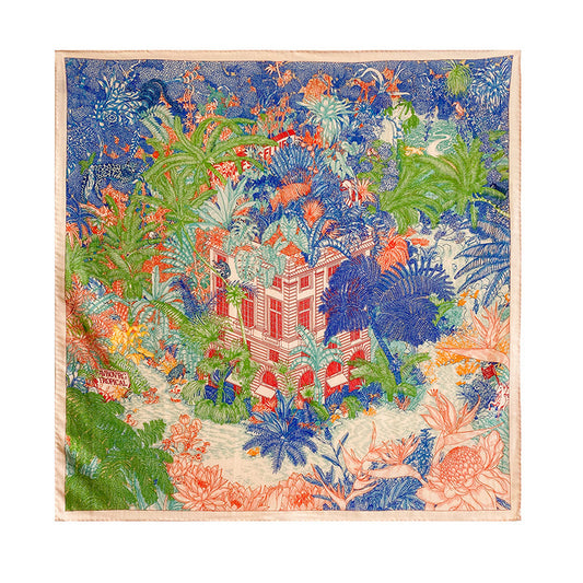 Pañuelo de Seda y Lana Tropical Bicolor - Image 2