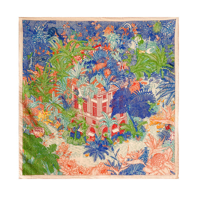 Pañuelo de Seda y Lana Tropical Bicolor - Image 2