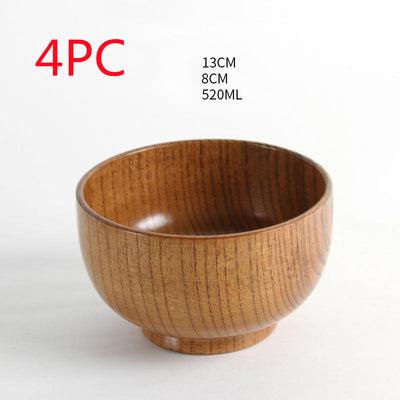 Cuenco de Madera de Azufaifa Estilo Japonés Natural - Image 23