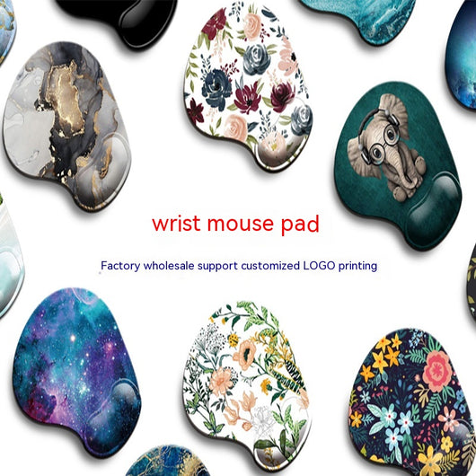 Set Completo Muñequera Ergonómica, Tapete para Teclado y Mouse con Diseño Floral