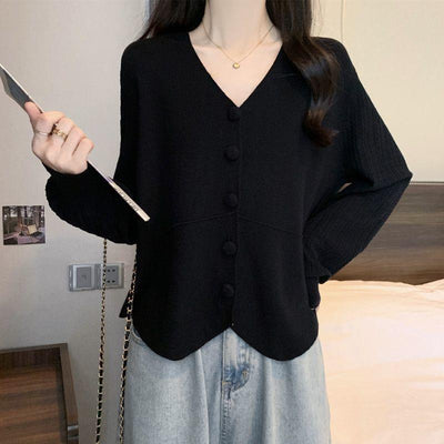 Cardigan Tejido Mujer Cuello V Slim Fit Hombros Rectos - Image 7