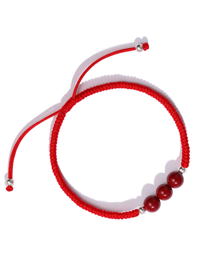 Pulsera Tejida a Mano Roja para Amantes de Vacas - Regalo Artesanal