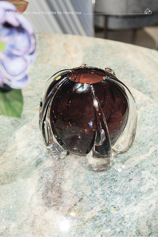 Jarrón de Cristal Marrón Elegante - Adorno Decorativo Premium - Image 6