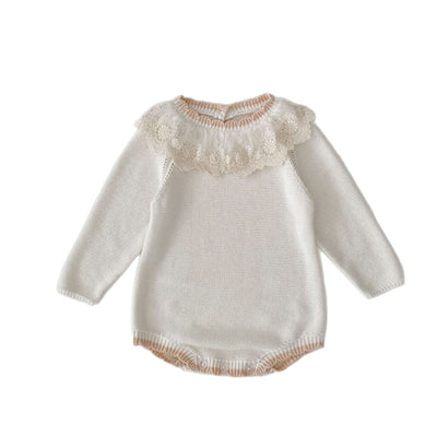 Suéter Infantil Otoño con Cuello de Encaje y Manga Larga - Image 5