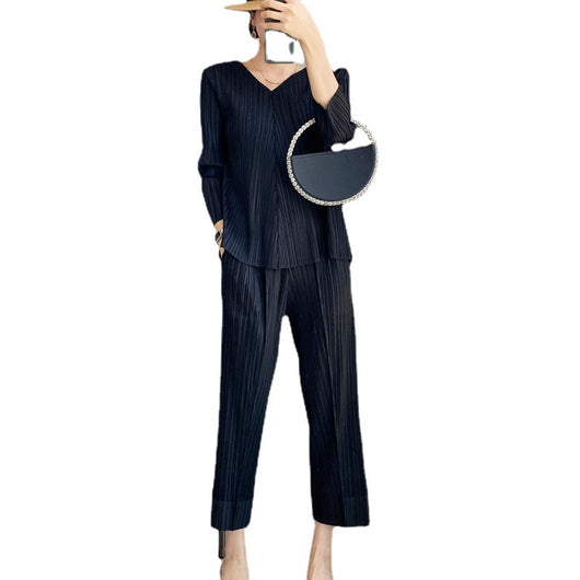 Blusa Suelta Cuello en V para Mujer - Primavera y Otoño - Image 15