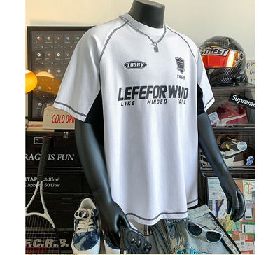 Camiseta Deportiva Suelta Cuello Redondo Manga Corta para Hombre - Image 13