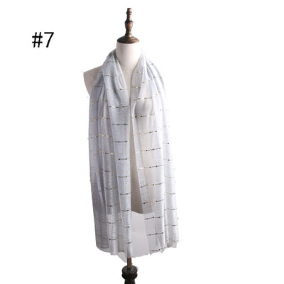 Pañuelo de Seda Dorado con Lentejuelas - Accesorio Versátil para Mujer - Image 11