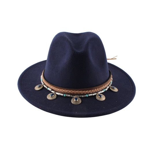 Sombrero Jazz Retro Inglés de Fieltro para Otoño e Invierno