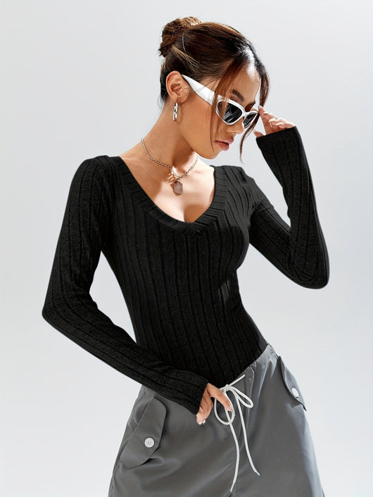 Jumpsuit Elegante de Cuello en V Profundo con Control de Cintura para Mujer - Image 17