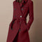 Abrigo de Lana Cruzado para Mujer - Estilo Casual Elegante