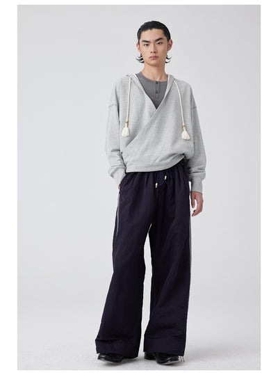 Pantalones Anchos de Talle Alto con Pliegues en Nylon - Image 29