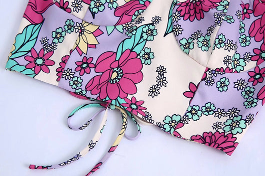 Conjunto Crop Top Encaje con Cordones y Falda Cintura Alta - Image 11