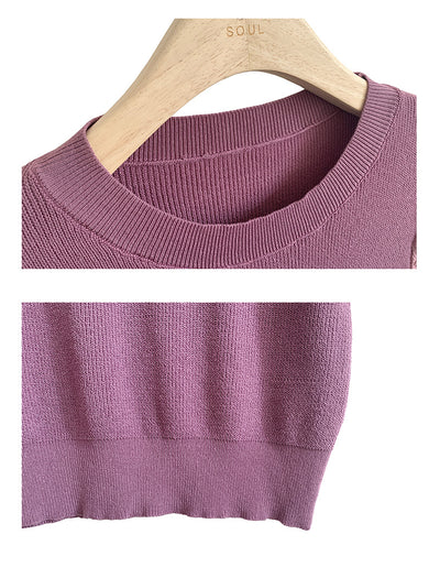 Blusa de Punto con Cuello Redondo y Mangas Abullonadas - Image 18