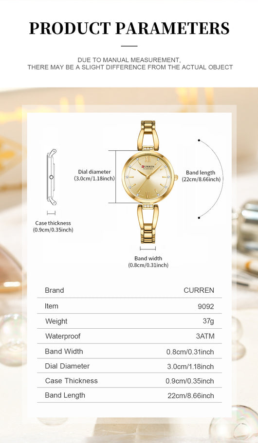Reloj de Pulsera Cuarzo para Mujer - Diseño Minimalista Resistente al Agua - Image 10