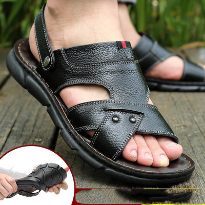 Sandalias de Cuero Genuino para Hombre con Suela Antideslizante Dual - Image 29