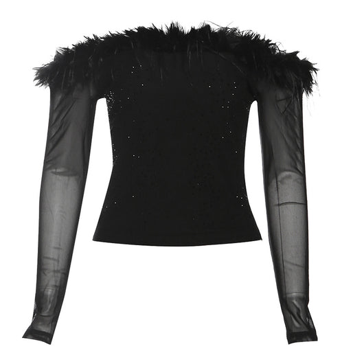 Blusa Manga Larga con Cuello Bardado y Costuras Decorativas - Image 7