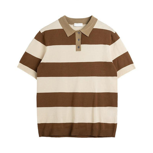 Camiseta Ejecutiva de Rayas Manga Corta para Hombre - Image 5