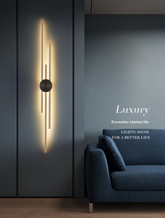 Lámpara de Pared Cobre Nordic Lujo para Sala y Pasillo - Image 13