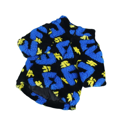 Abrigo Polar Estampado Alfabeto Cordero Otoño e Invierno para Mascotas - Image 10