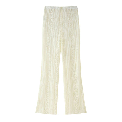 Conjunto de Blusa y Pantalón con Encaje Puntillado - Image 12