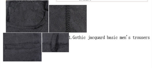 Pantalones Casuales Góticos de Cintura Recta para Hombre - Image 3