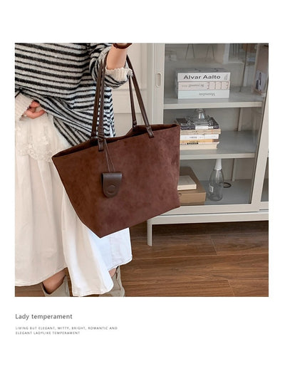 Bolso de Hombro Retro Ante Otoño Invierno Gran Capacidad Premium - Image 15